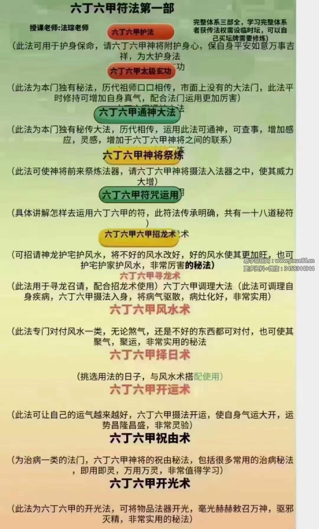 法琮六丁六甲符第一部