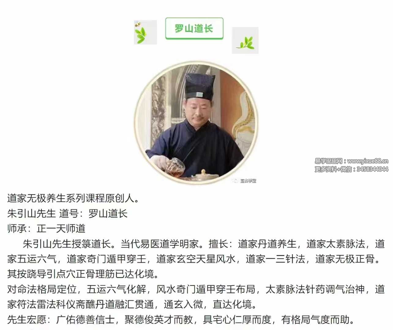 罗山道长 朱引山 道家导引按跷18集