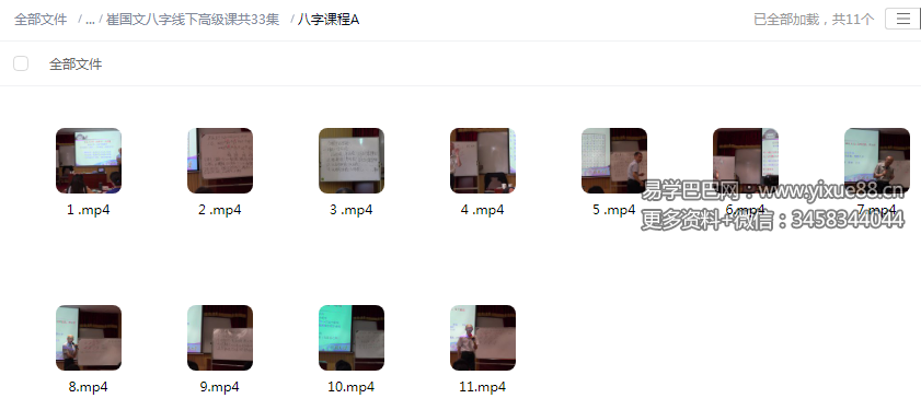 崔国文八字线下基础课+高级课