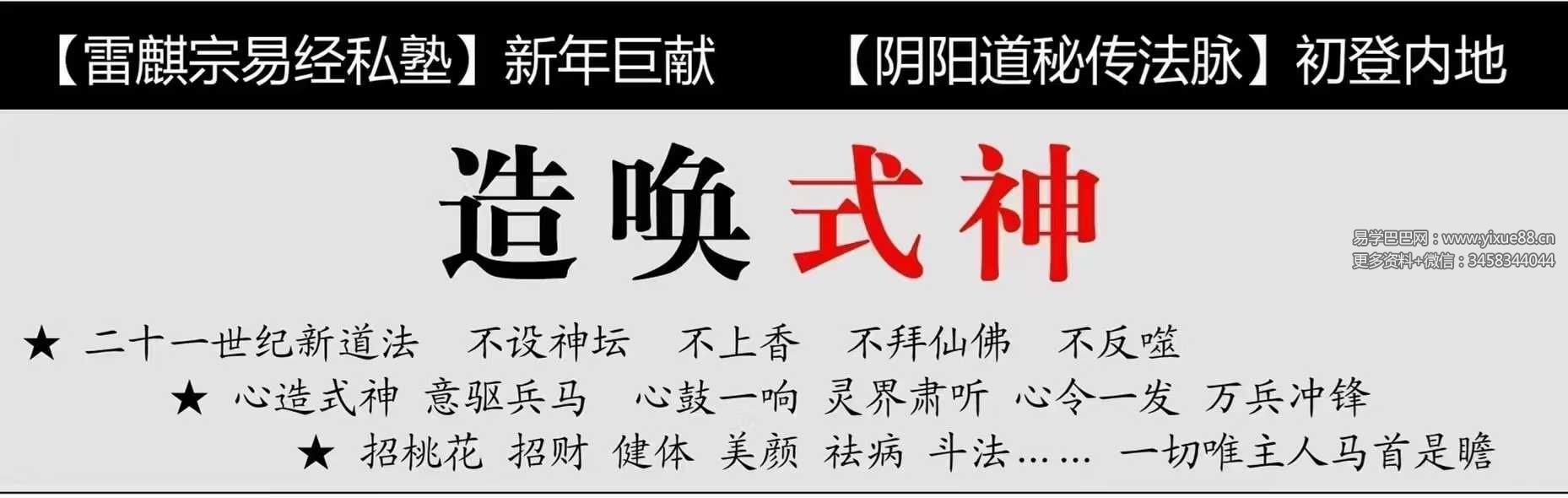 人造式神 雷麟宗私塾 通灵课程《人造式神》大课10集+笔记